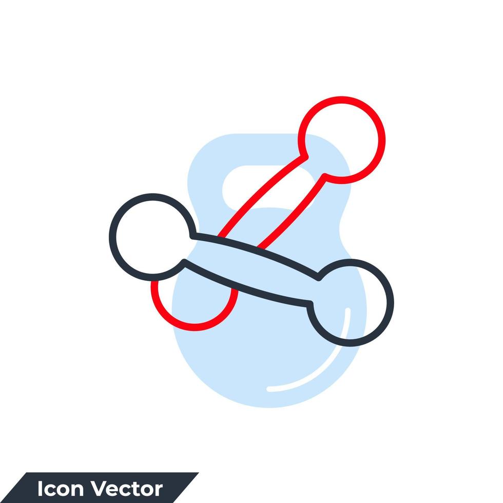barbell, dumbbell icon logo vector illustration. Gym equipment symbol template for graphic and web design collection