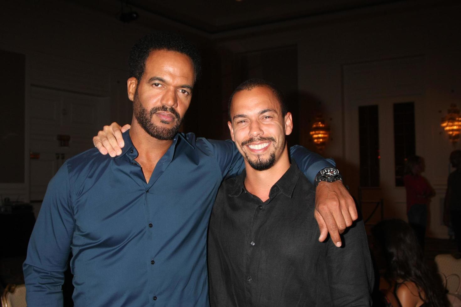 LOS ANGELES, AUG 15 - Kristoff St John, Bryton James at the The Young and The Restless Fan Club Event at the Universal Sheraton Hotel on August 15, 2015 in Universal City, CA photo