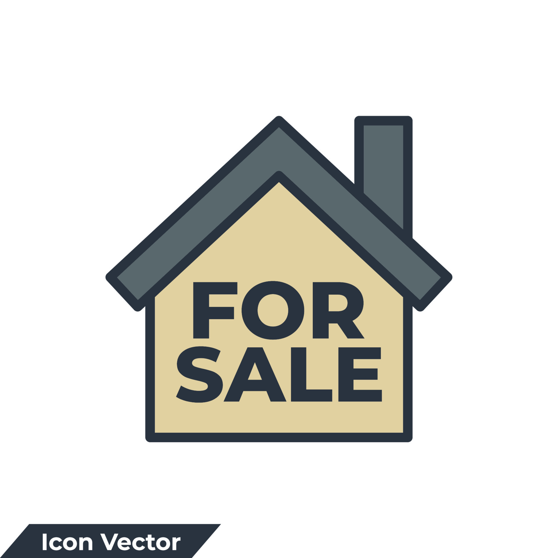 House for Sale icon logo vector illustration. for sale symbol template