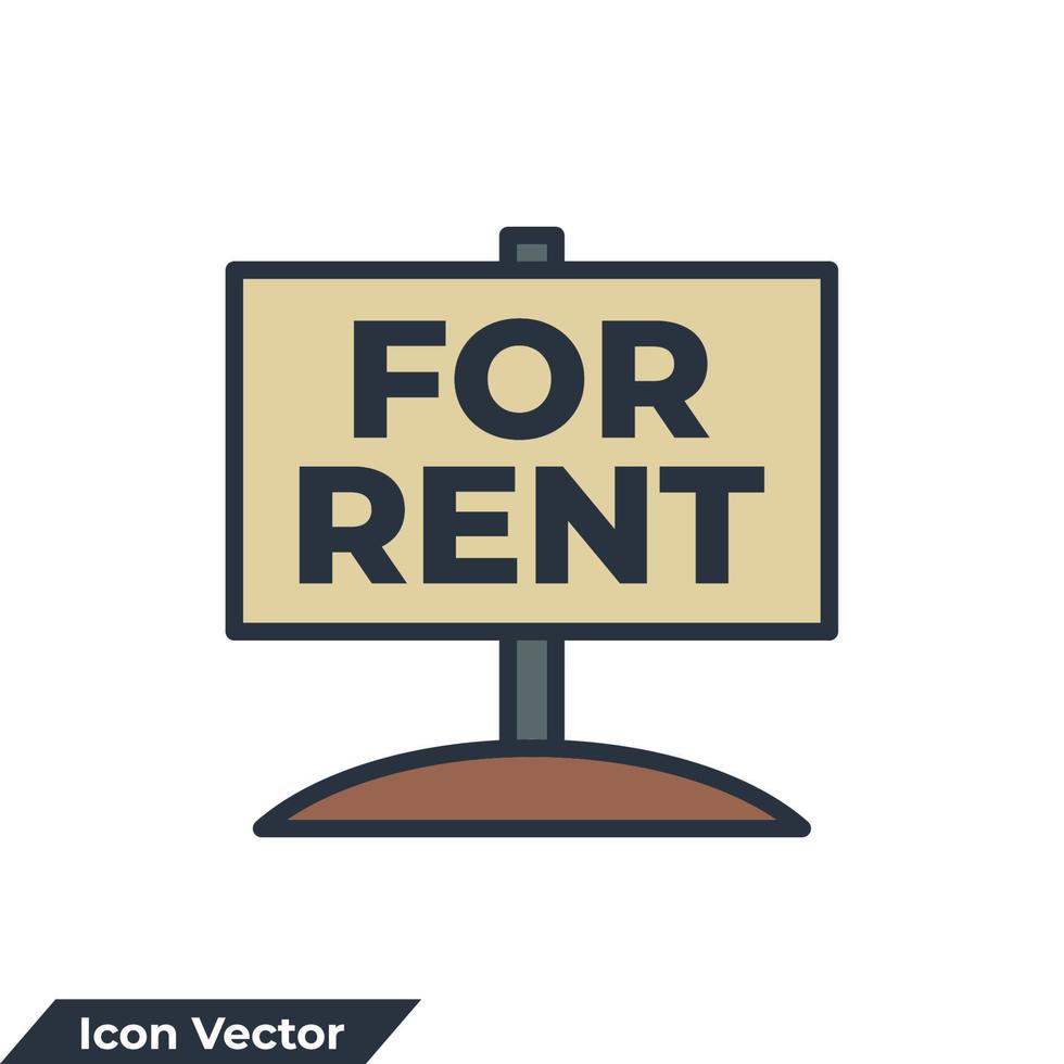 house for rent sign icon logo vector illustration. for rent symbol template for graphic and web design collection