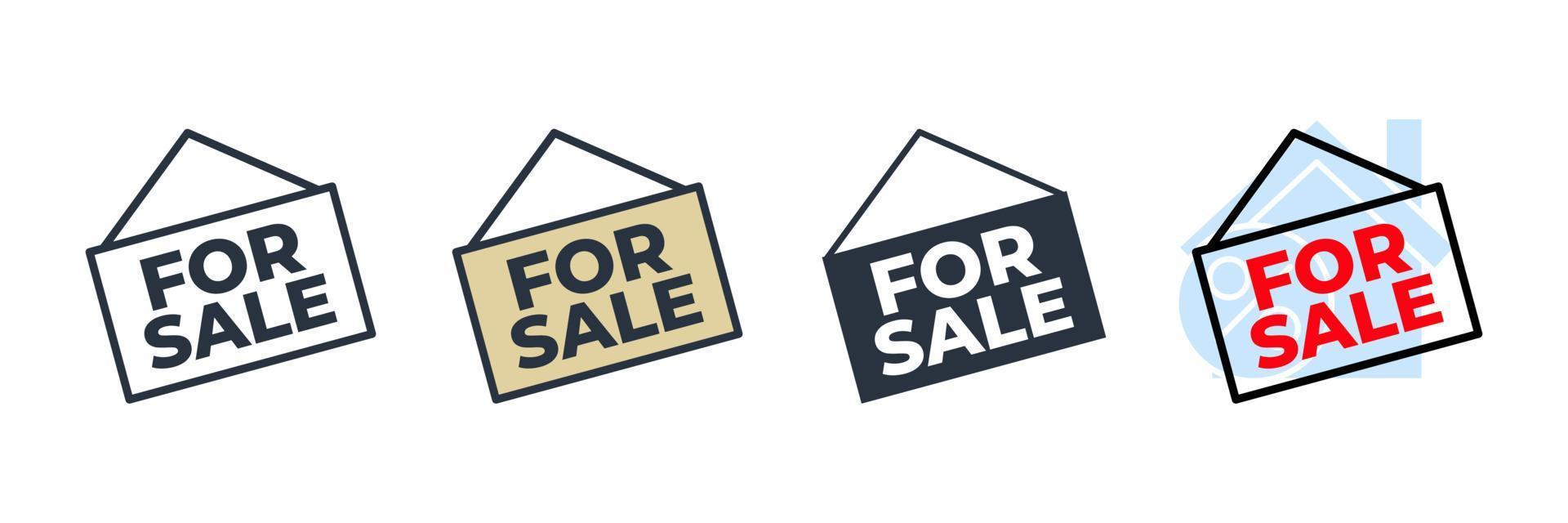 for sale sign icon logo vector illustration. for sale symbol template for graphic and web design collection