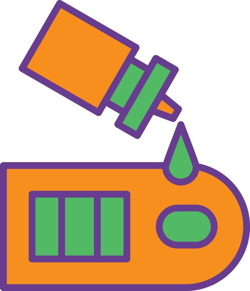 Rapid Test Line Filled Two Color vector