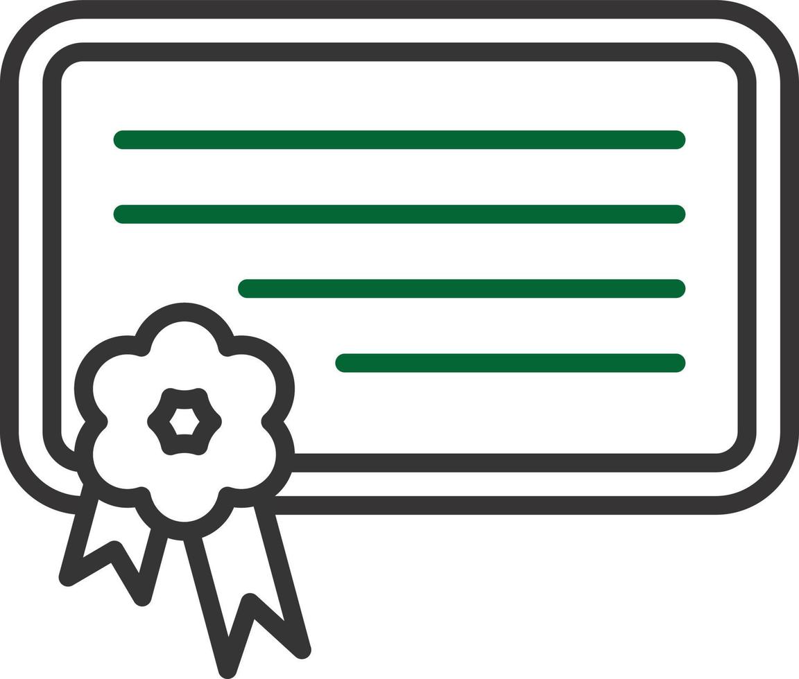 Digital Certificate Line Two Color vector