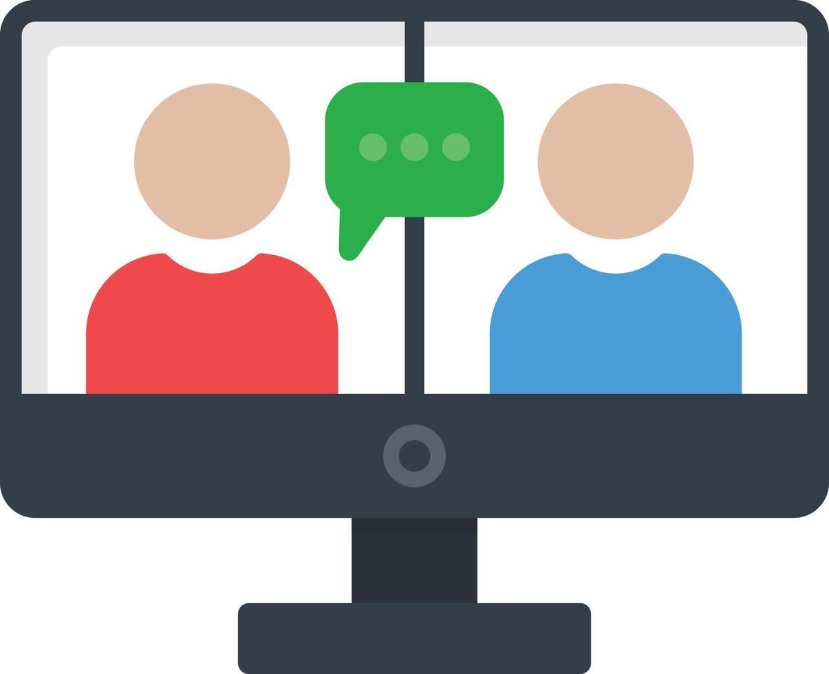 Online Class Flat Icon vector