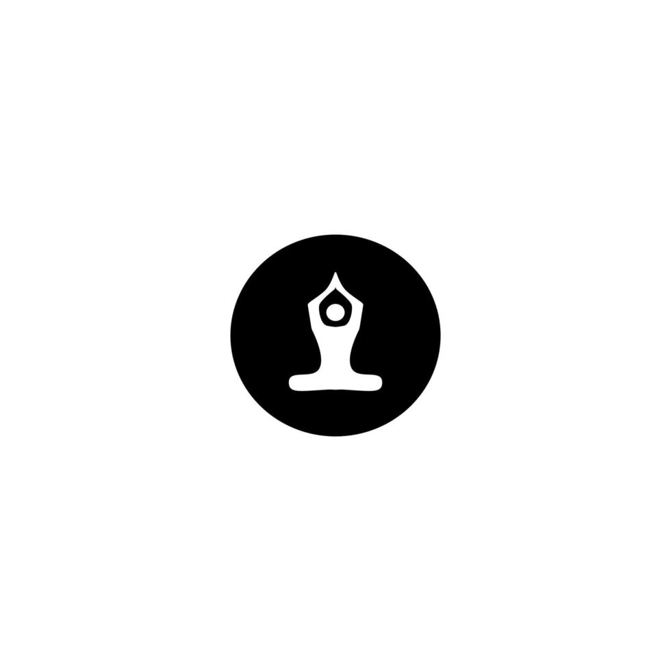 ilustración de vector de icono de yoga de meditación