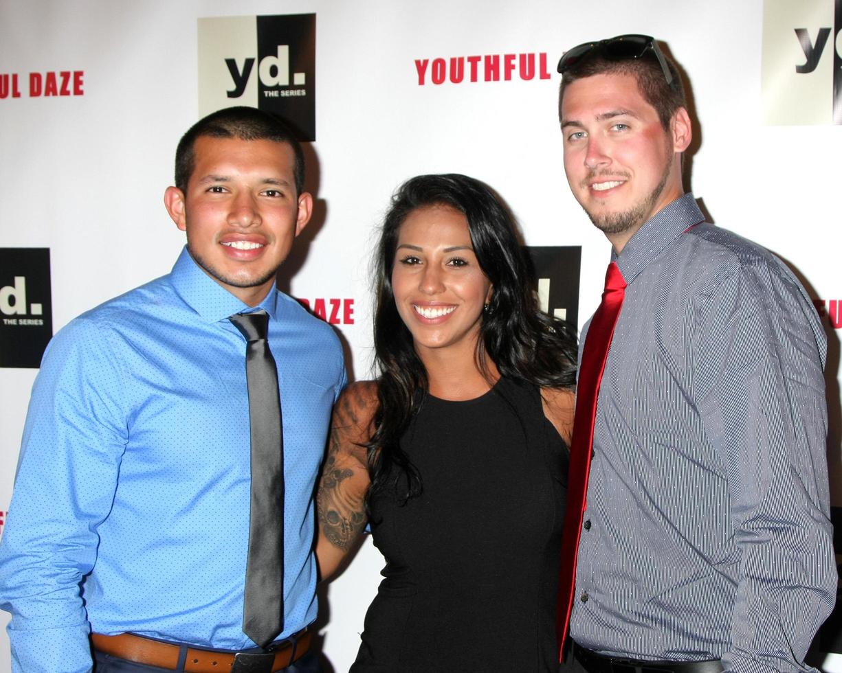 LOS ANGELES, JUL 22 - Javi Marroquin, Gigi Hanna, Jeremy Calvert at the Youthful Daze Season 4 Premiere Party at the Bugatta Supper Club on July 22, 2015 in Los Angeles, CA photo