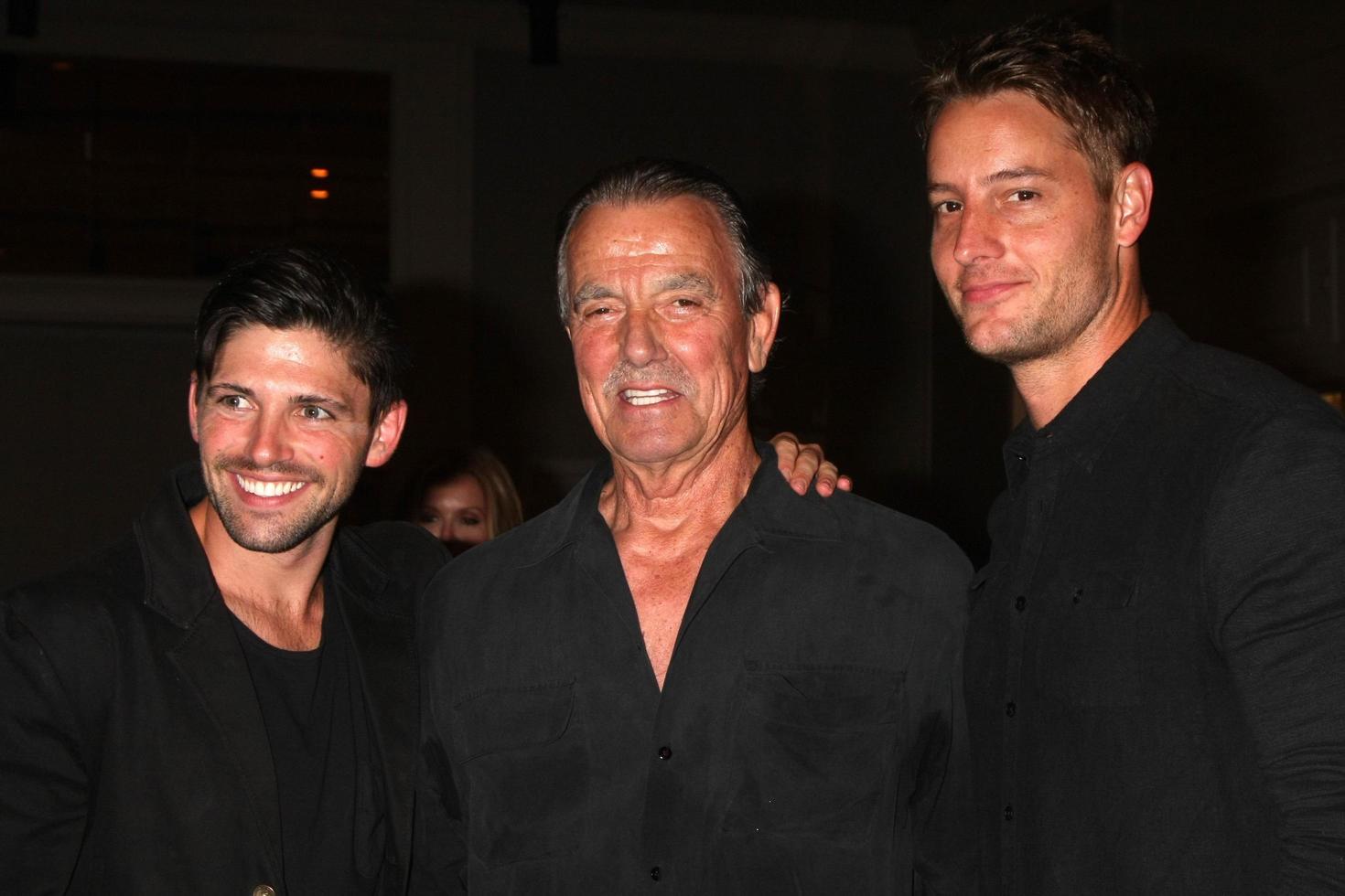 LOS ANGELES, AUG 15 - Robert Adamson, Eric Braeden, Justin Hartley at the The Young and The Restless Fan Club Event at the Universal Sheraton Hotel on August 15, 2015 in Universal City, CA photo