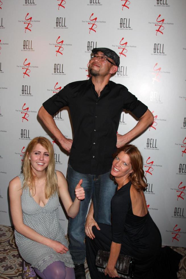 LOS ANGELES, MAR 16 - Yvonne Zima, Guest, Michelle Stafford arrives at the Young and Restless 39th Anniversary Party hosted by the Bell Family at the Palihouse on March 16, 2012 in West Hollywood, CA photo
