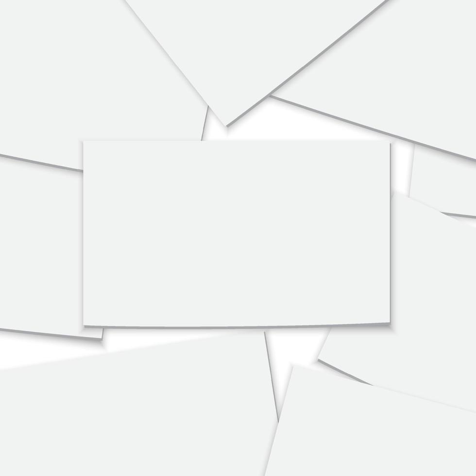 un crédito comercial realista - diseño estacionario de maqueta de marcador de posición de tarjeta de regalo con efectos de sombra. tarjeta abstracta con maquetas de tarjetas de visita negras sobre fondo blanco. vector