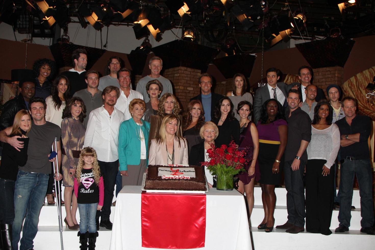 LOS ANGELES, MAR 24 - Young and Restless Cast at the Young and Restless 38th Anniversary On Set Press Party at CBS Television City on March 24, 2011 in Los Angeles, CA photo