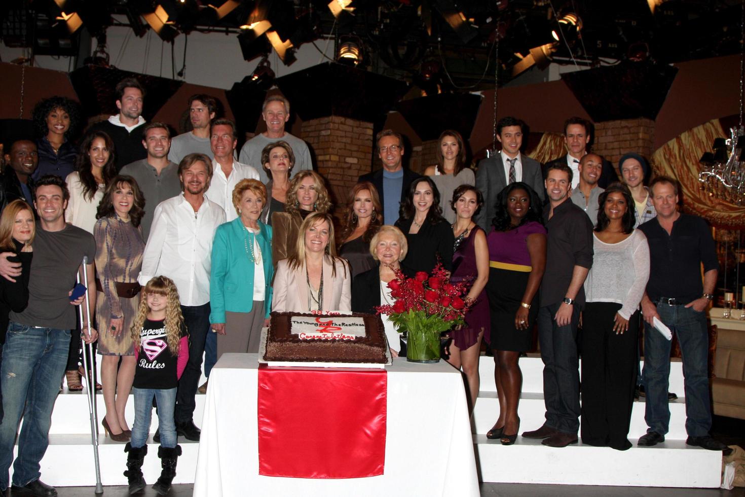 LOS ANGELES, MAR 24 - Young and Restless Cast at the Young and Restless 38th Anniversary On Set Press Party at CBS Television City on March 24, 2011 in Los Angeles, CA photo