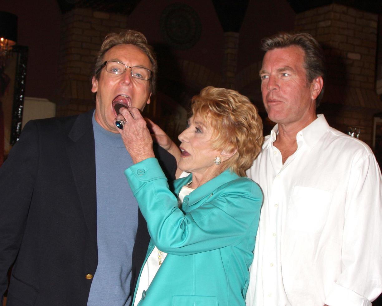 LOS ANGELES, MAR 24 - Doug Davidson, Jeanne Cooper, Peter Bergman at the Young and Restless 38th Anniversary On Set Press Party at CBS Television City on March 24, 2011 in Los Angeles, CA photo