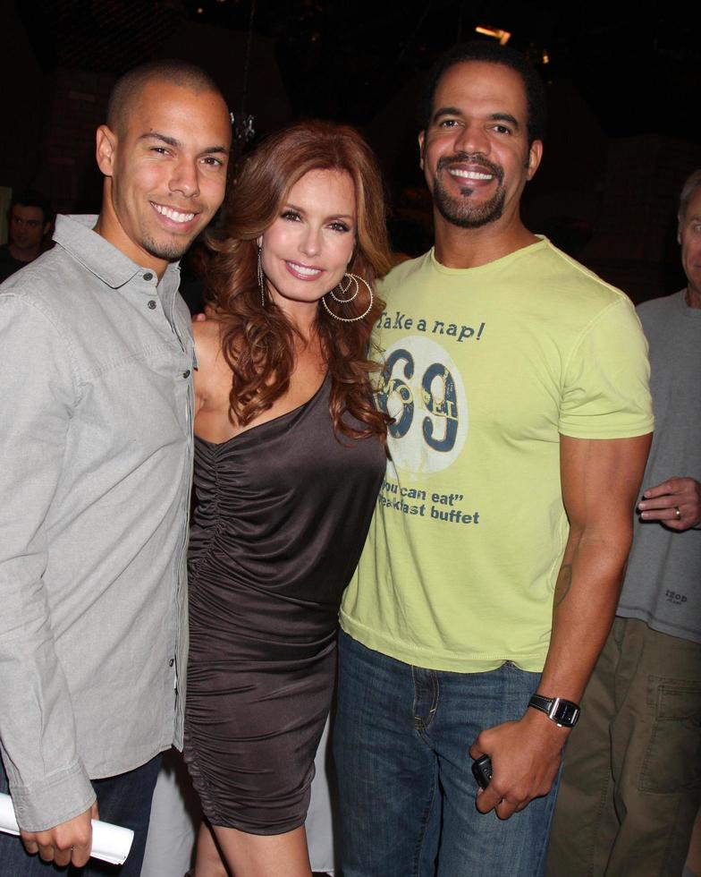 LOS ANGELES, MAR 24 - Bryton James, Tracey E Bregman, Kristoff St John at the Young and Restless 38th Anniversary On Set Press Party at CBS Television City on March 24, 2011 in Los Angeles, CA photo