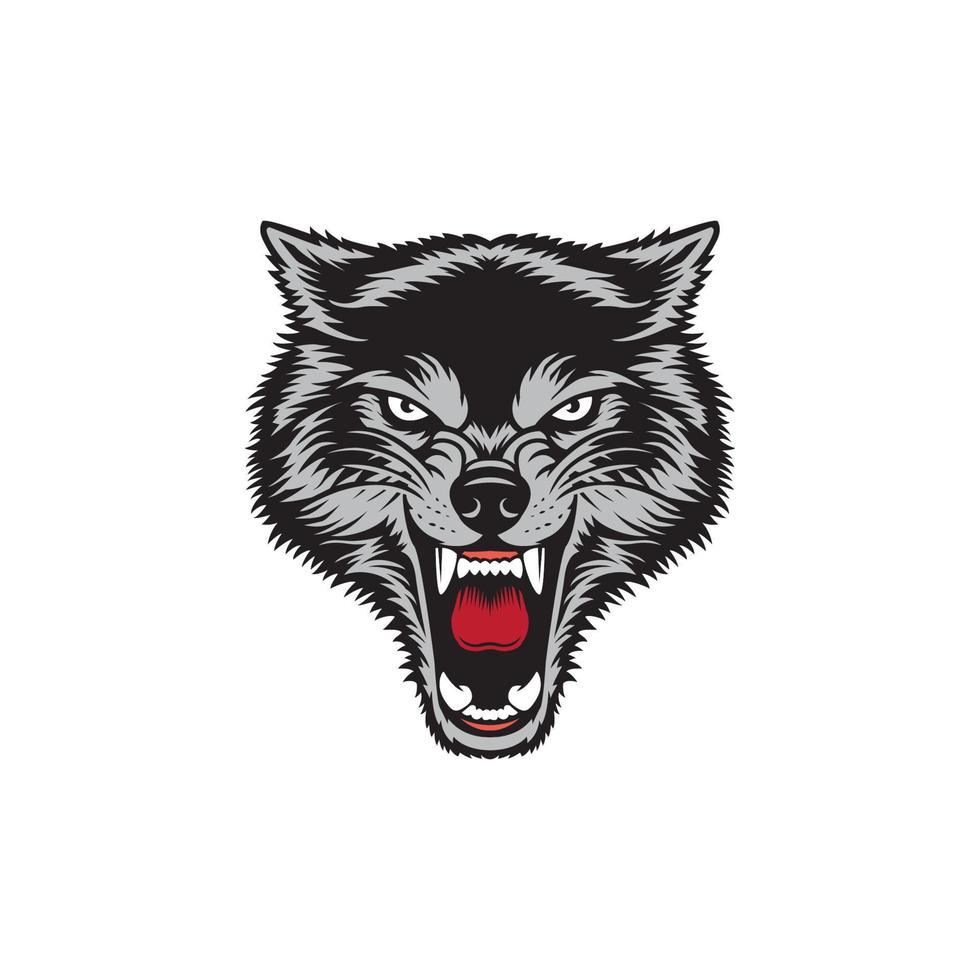 wolf angry vector