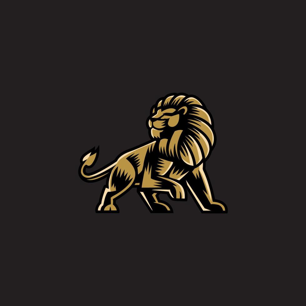 lion mascot classic vector