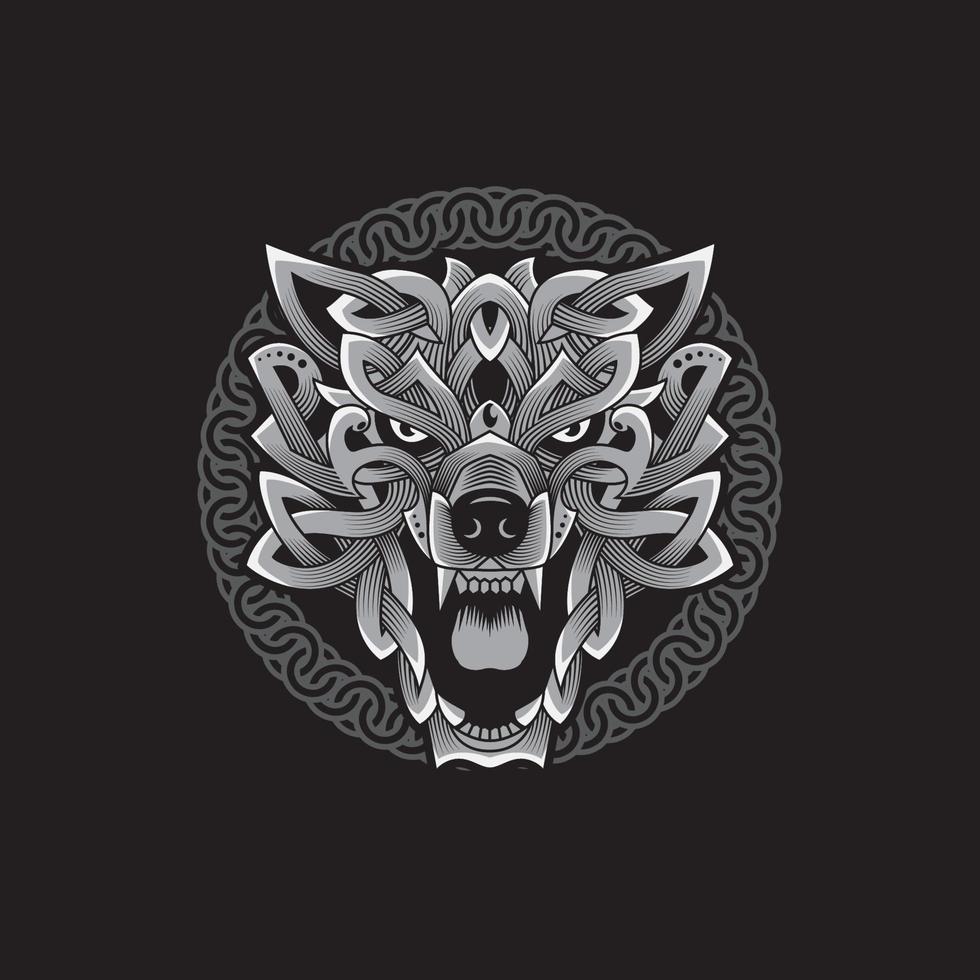 wolf ethnic vector