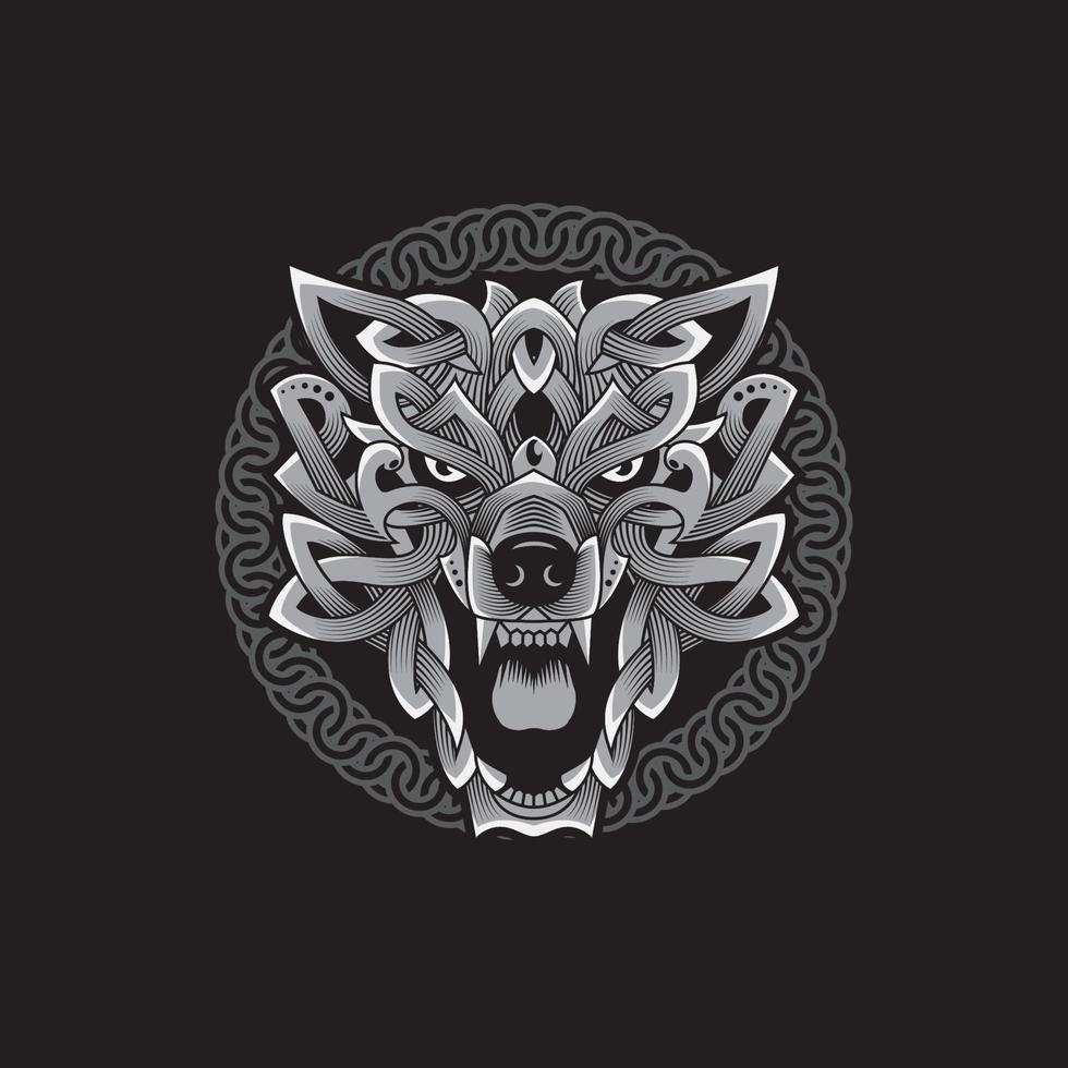 wolf ethnic vector