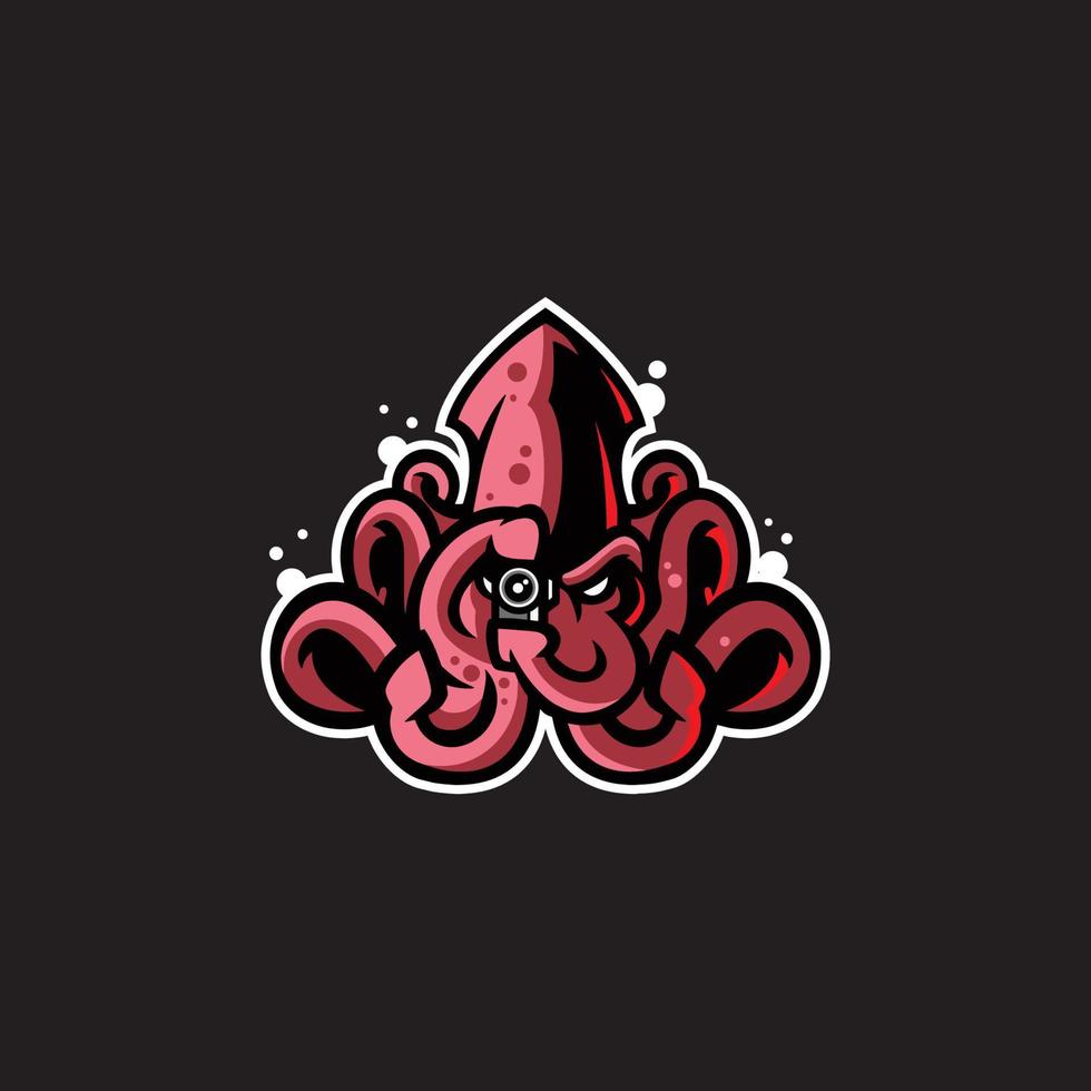 squid mascot premium vector