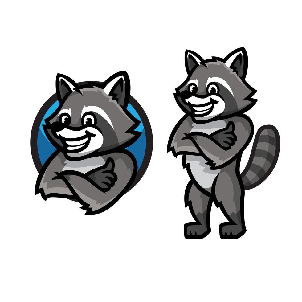 cute racoon vector