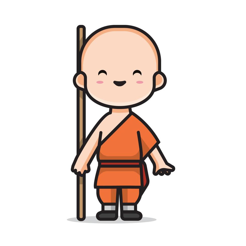 cute shaolin vector