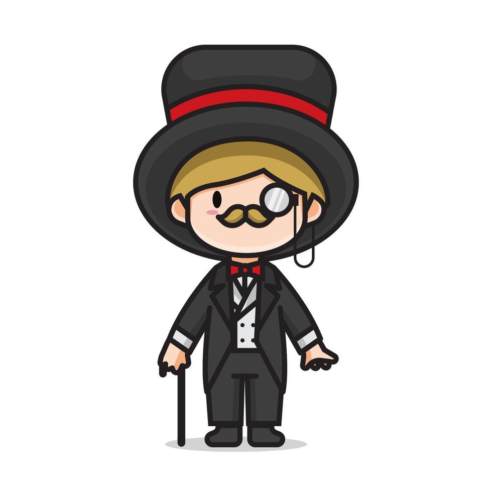 cute gentleman vector