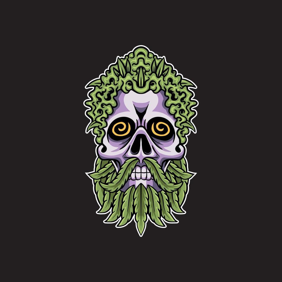 bud skull mascot vector