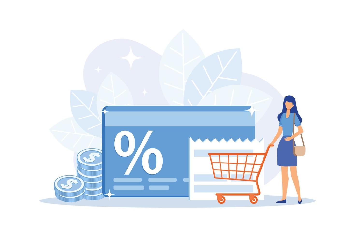 icono de web de dibujos animados de estrategia de marketing. modelo de negocio de lealtad, oferta de descuento de compras, recompensa al cliente. comprar moneda virtual, intercambio de puntos. ilustración vectorial vector