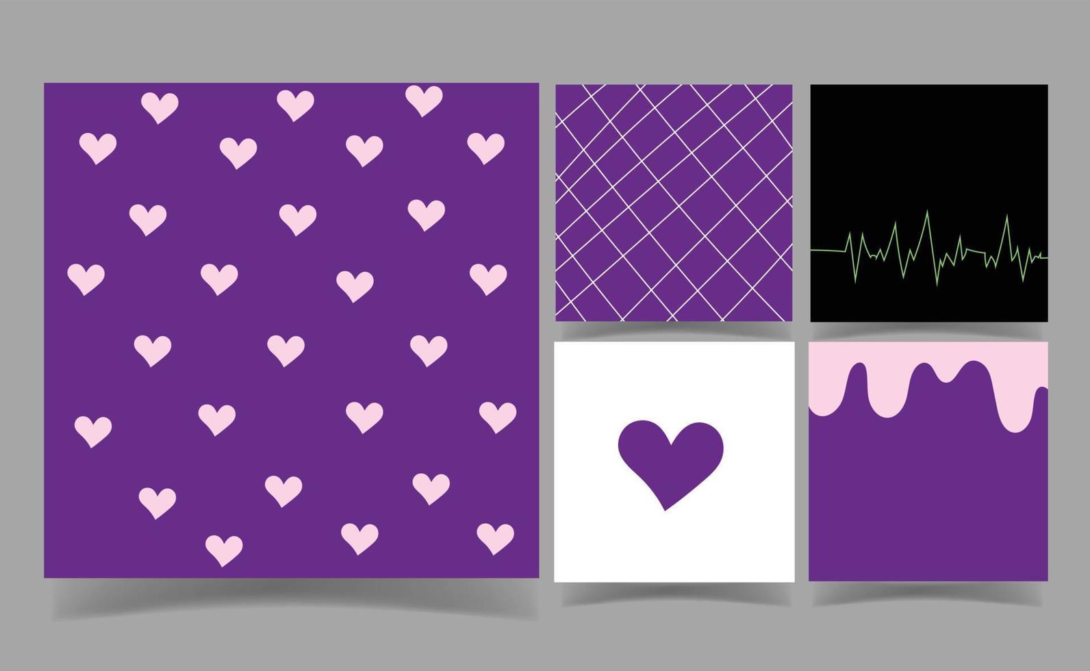purple memo notes Template for Greeting Scrap booking Card Design