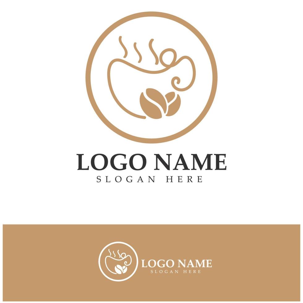 Coffee cup Logo Template vector icon illustration  design