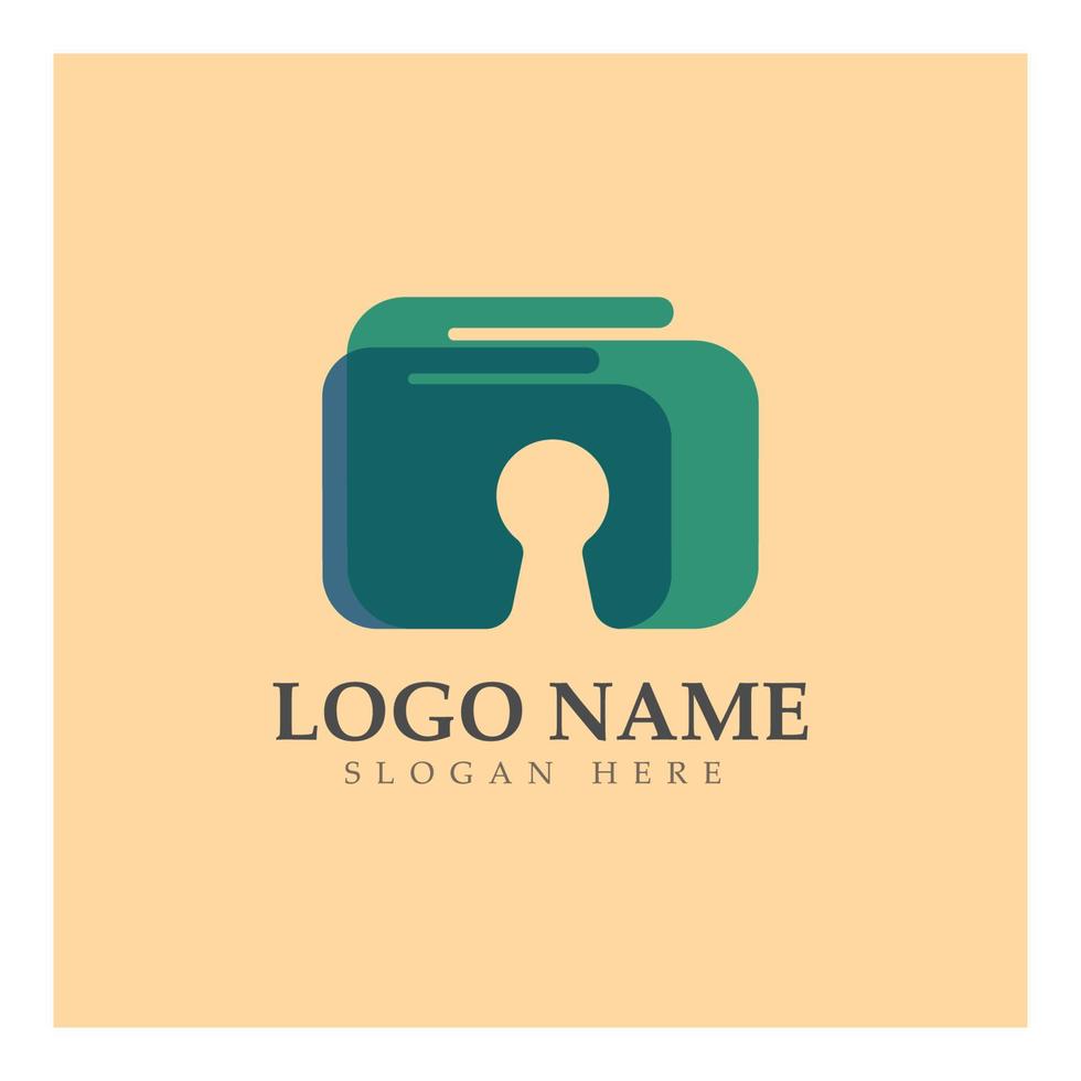 vector de icono de diseño de logotipo de billetera electrónica