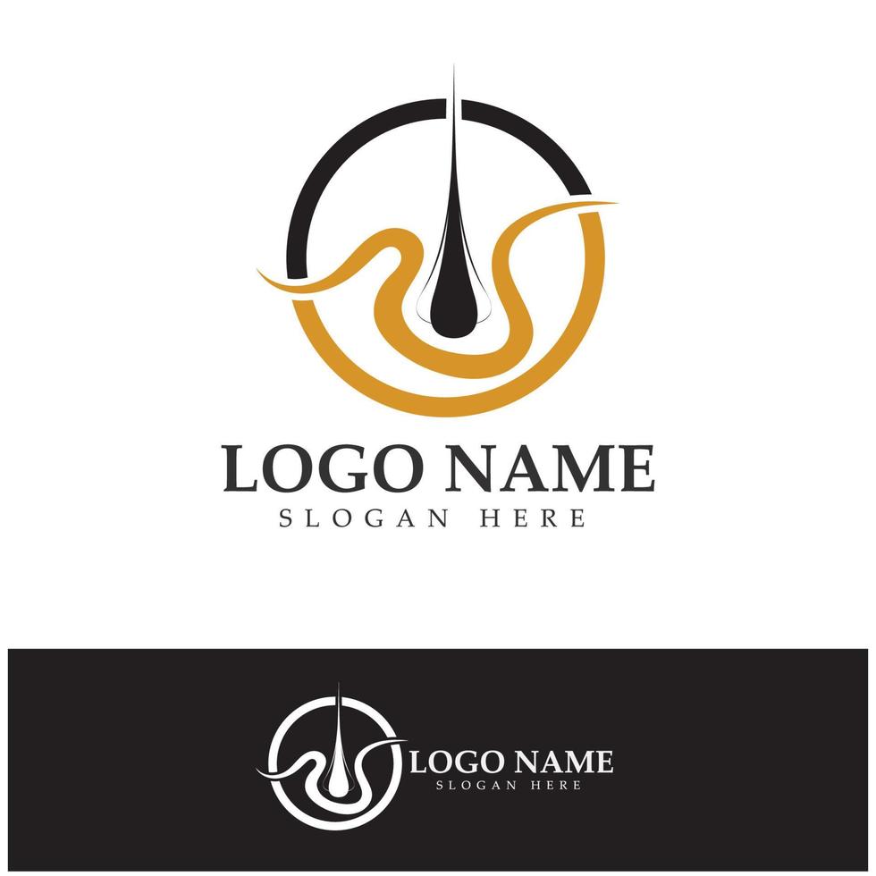 Hair treatment logo removal logo vector image design illustration