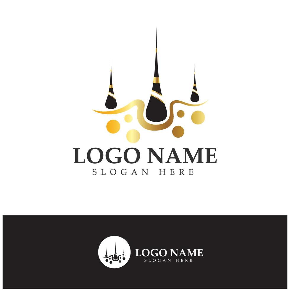 Hair treatment logo removal logo vector image design illustration