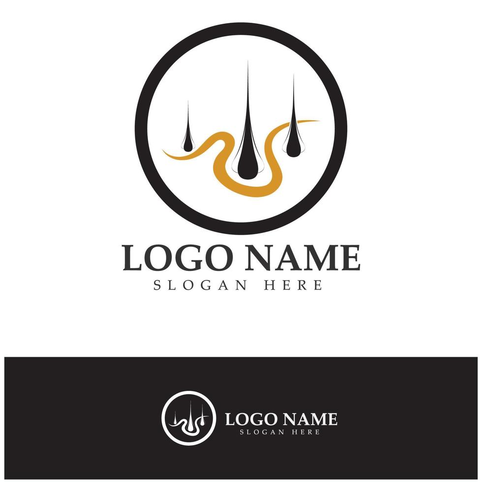 Hair treatment logo removal logo vector image design illustration