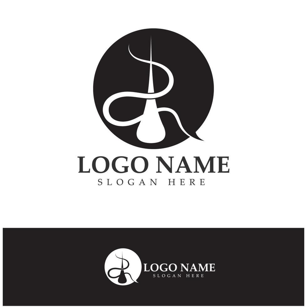 Hair treatment logo removal logo vector image design illustration