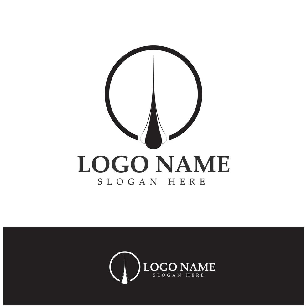 Hair treatment logo removal logo vector image design illustration