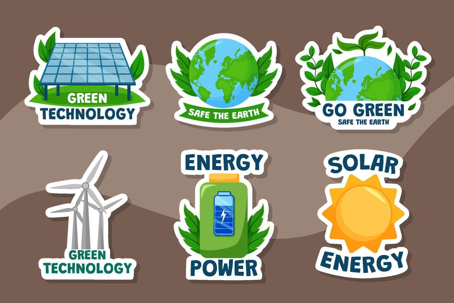 Green Technology Sticker vector