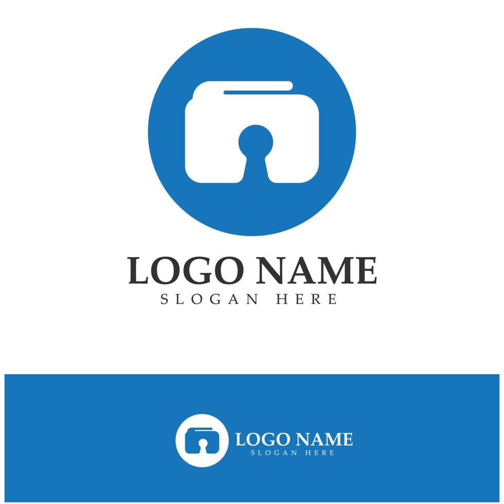 vector de icono de diseño de logotipo de billetera electrónica