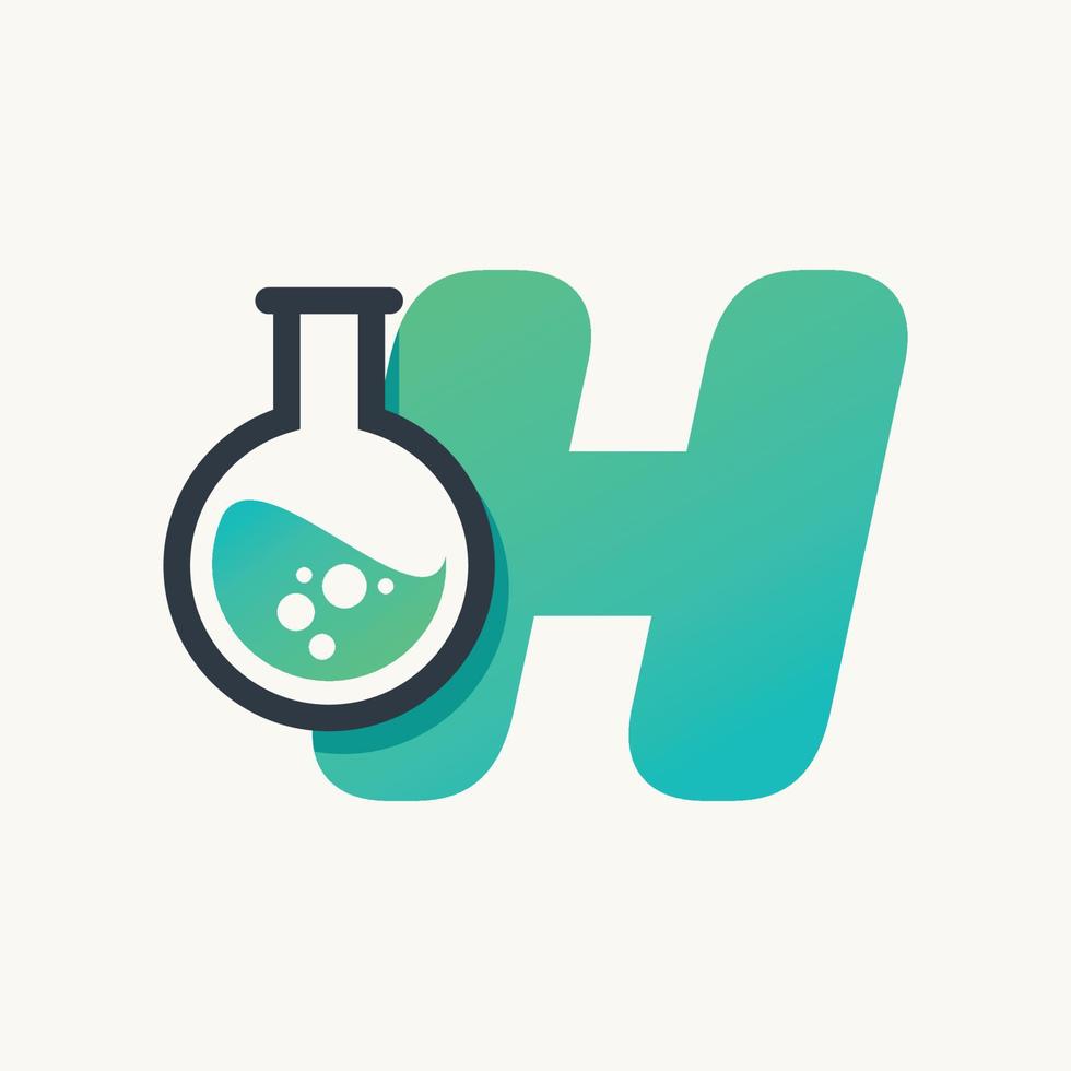 Alphabet of Lab H vector