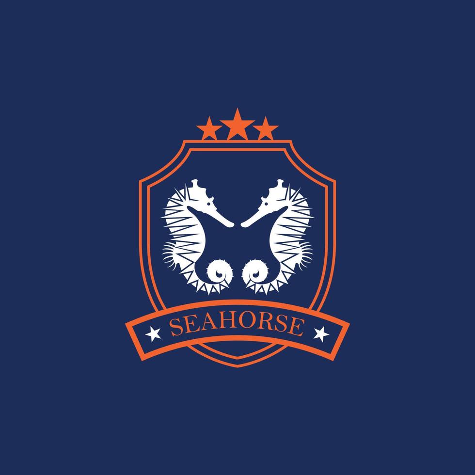 concepto de logotipo de caballito de mar vector