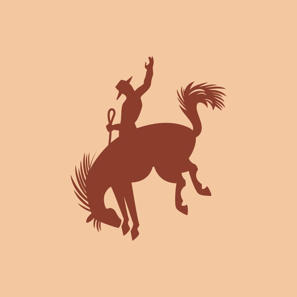 rodeo caballo vaquero vector