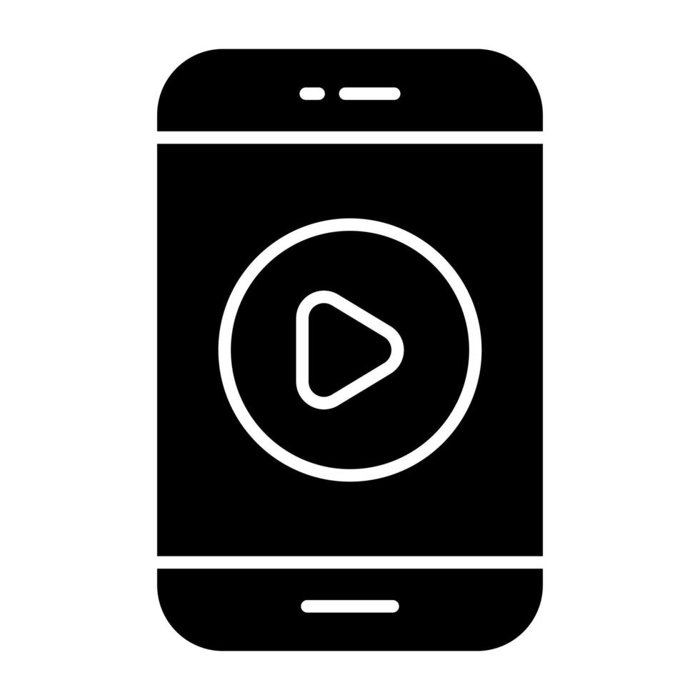 Modern design icon of mobile video vector