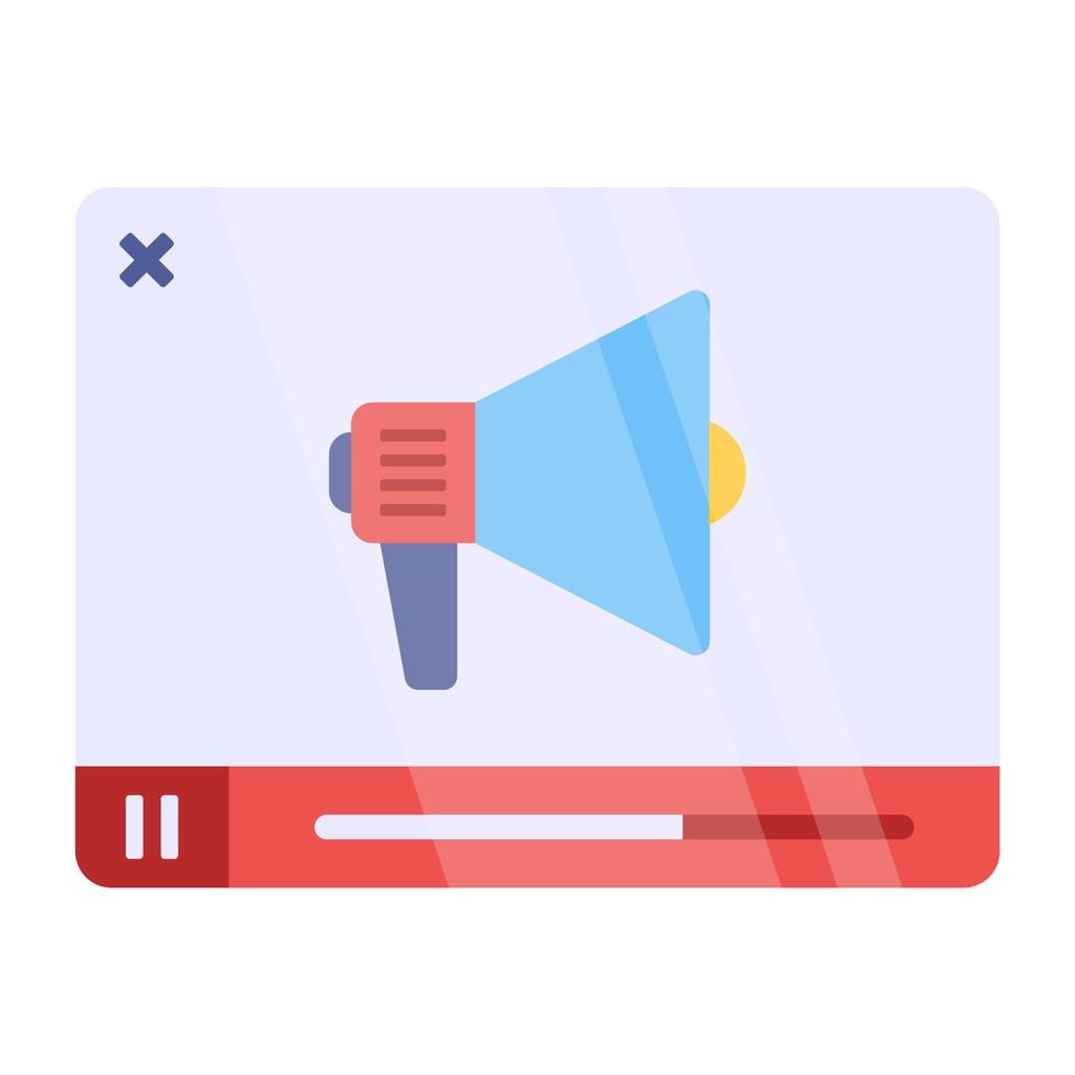 Modern design icon of video marketing vector