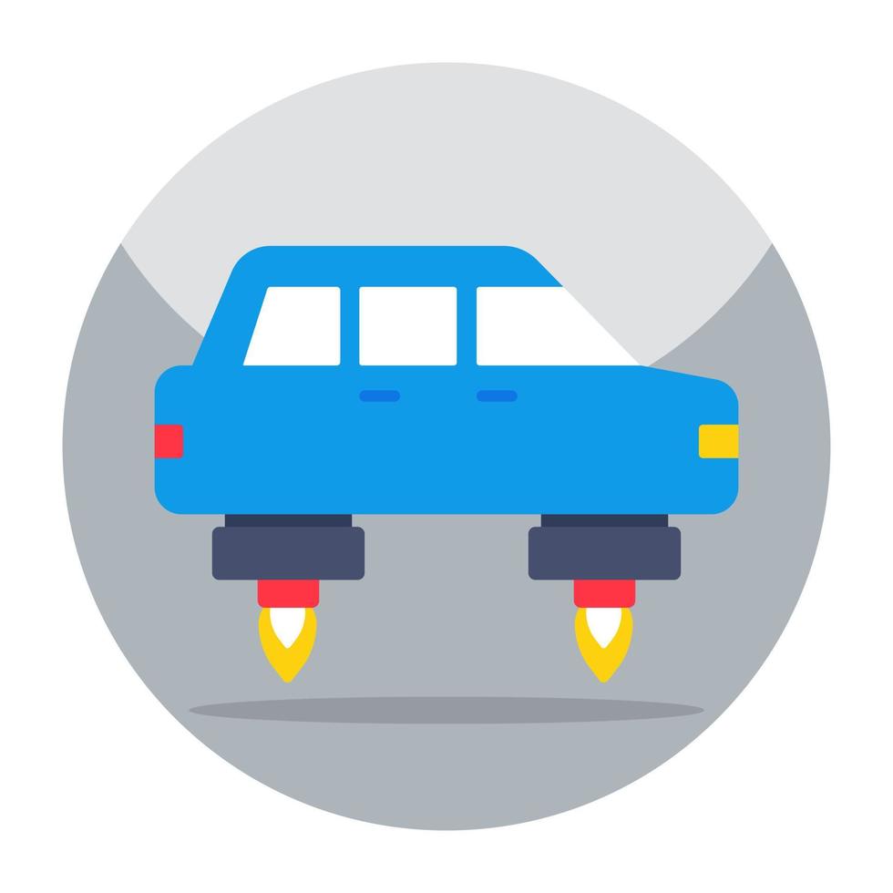 An icon design of flying car vector