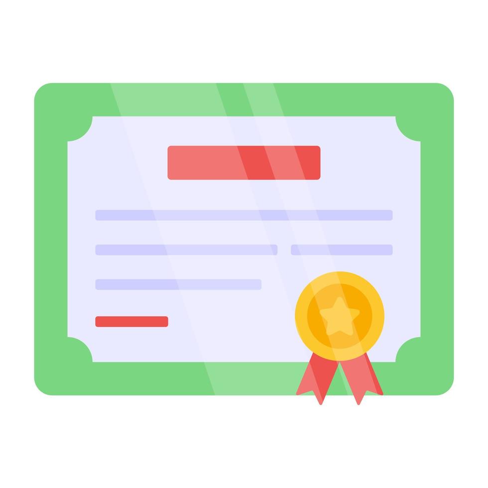 Editable design icon of certificate vector