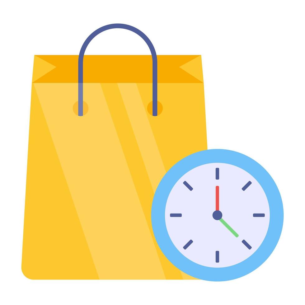 A unique design icon of shopping time vector