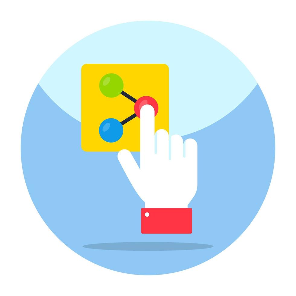 Creative design icon of share button vector