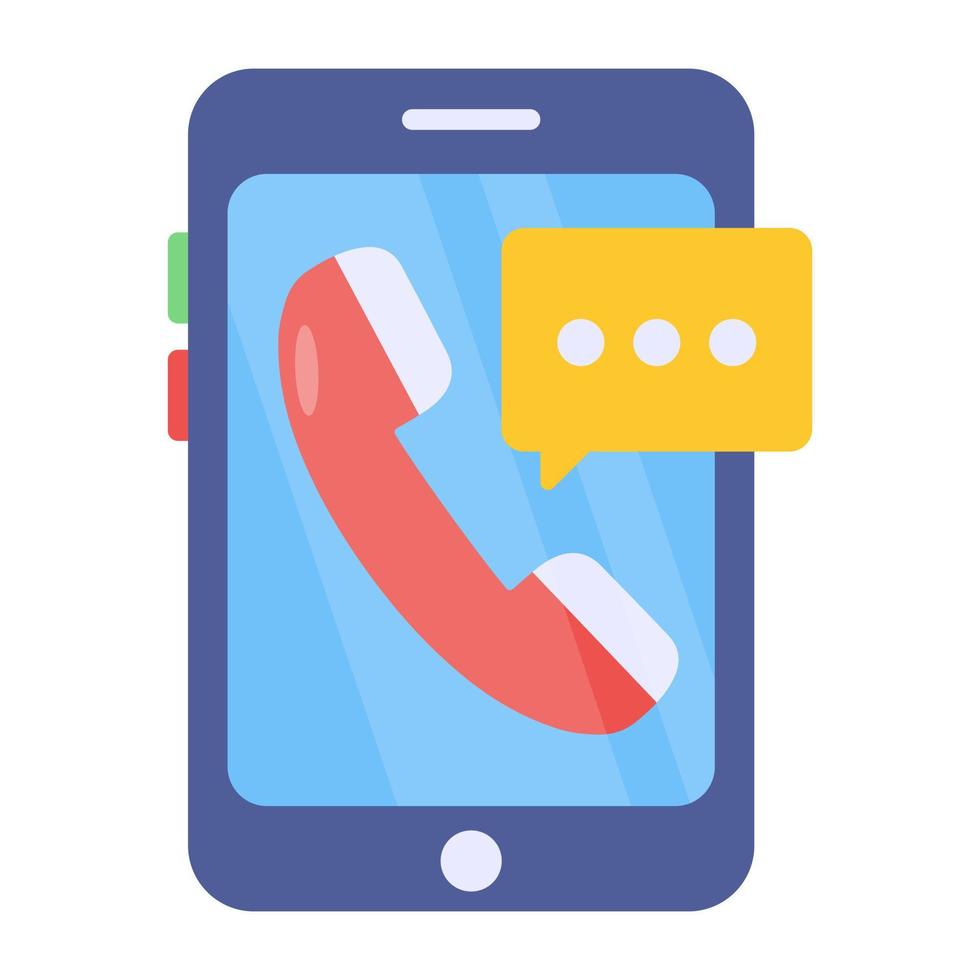 Trendy vector design of mobile call