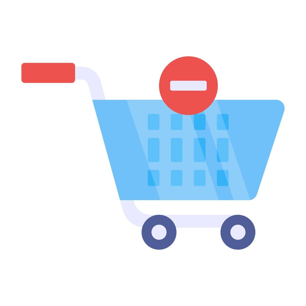 Remove from cart icon, editable vector