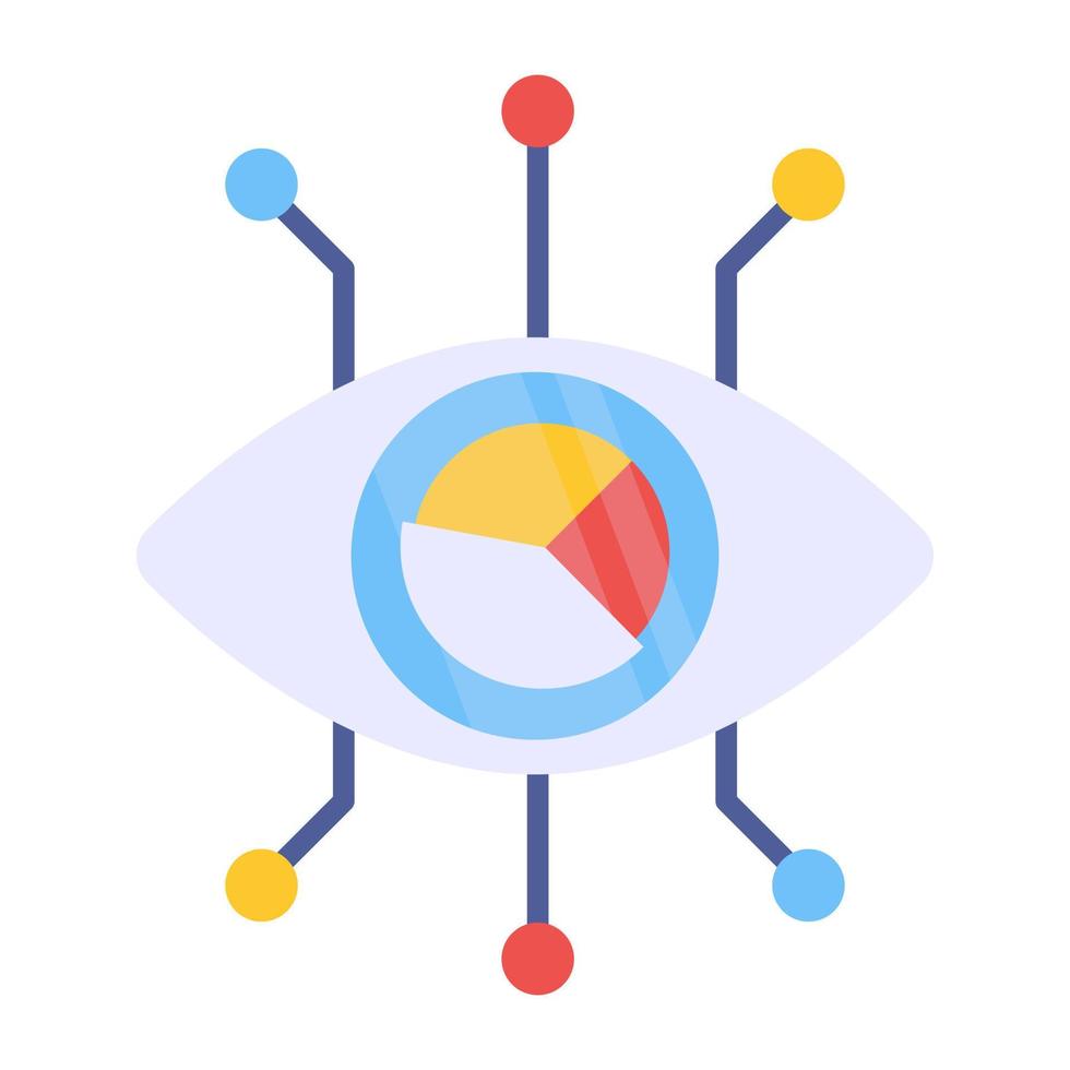 icono de diseño plano conceptual del ojo empresarial vector