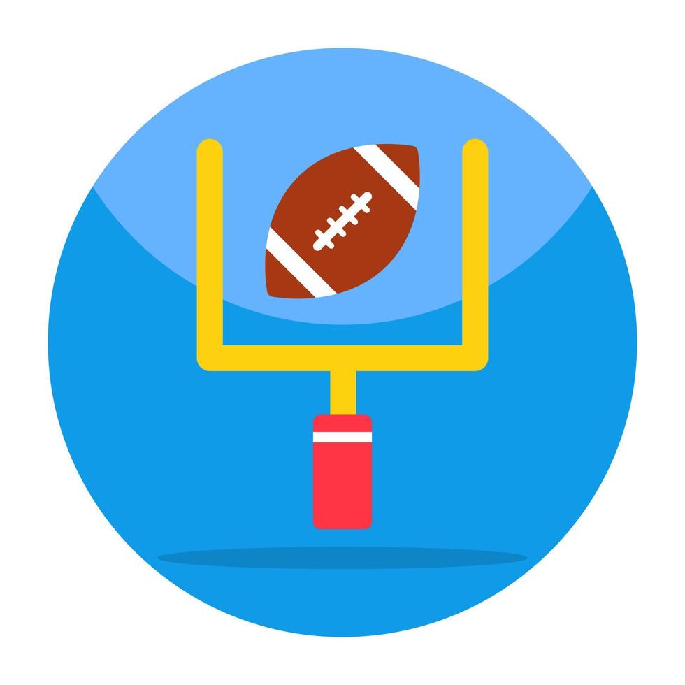 American football icon, flat design of rugby vector